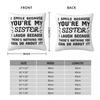 I Smile Because You'Re My Sister Square Pillowcase Polyester Linen Velvet Creative Zip Decorative Sofa Cushion Cover