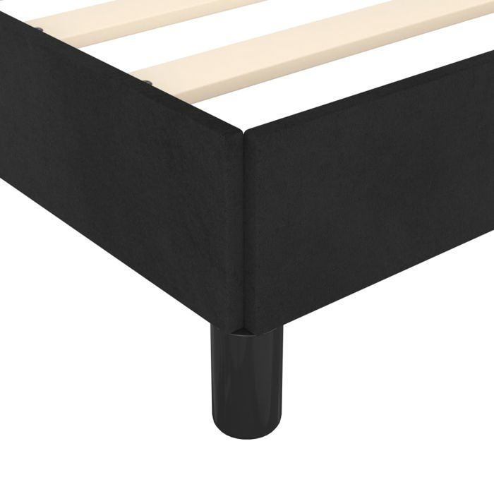 VidaXL Bed Frame with Headboard Black 140x190 Cm Velvet3125753