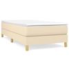 Exclusive House - Slatted Bed Base with Cream Mattress 80x200 Cm Fabric
