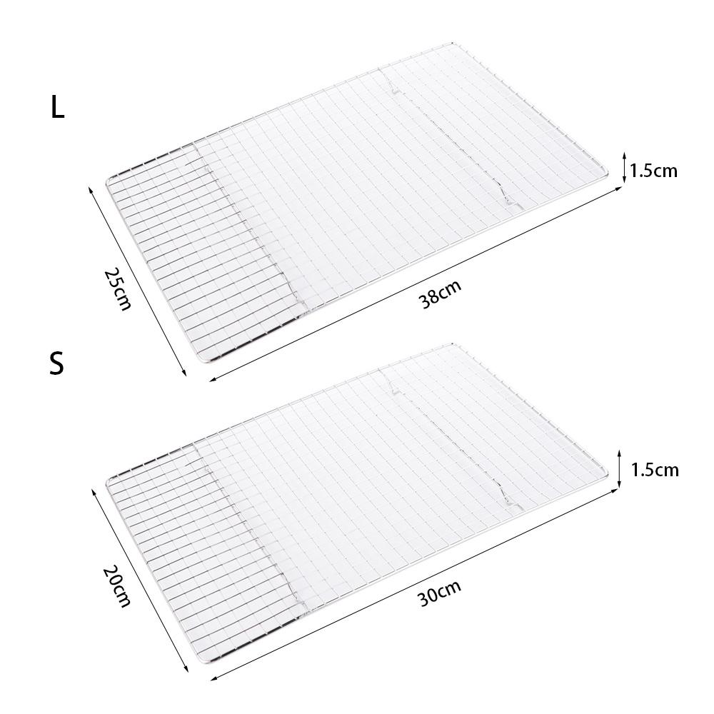 Cookie Drying Rack Grid Mesh Baking Cooling Rack Nonstick Rectangular Barbecue Holder Shelf Wear-resistant Oil Drain Rack Cake