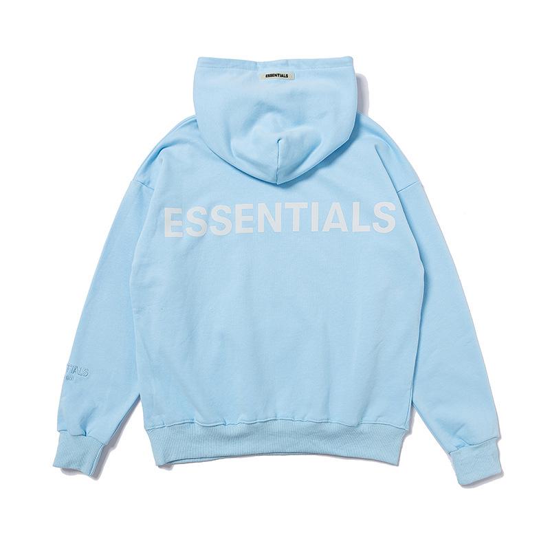 Giacca con cappuccio riflettente unisex FOG Essentials - Felpa sottile in spugna con doppia cucitura