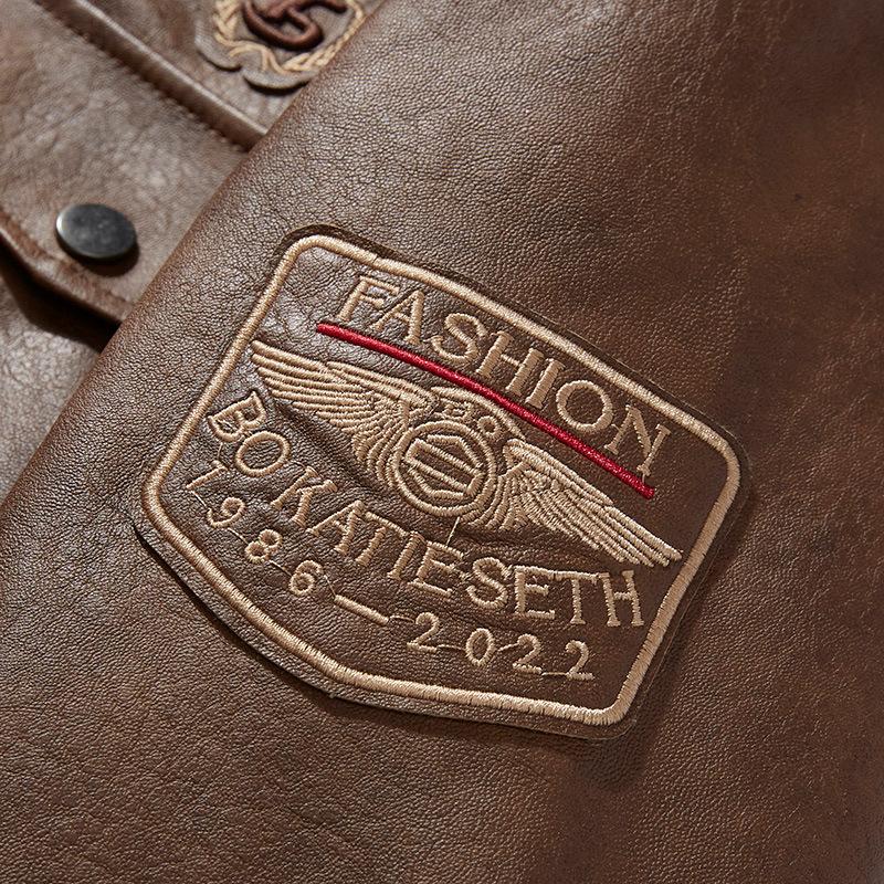 Cappotto da uomo autunno e inverno di alta qualità in pelle giacca stile motociclista giacche casual da uomo d'affari per uomo soprabito caldo