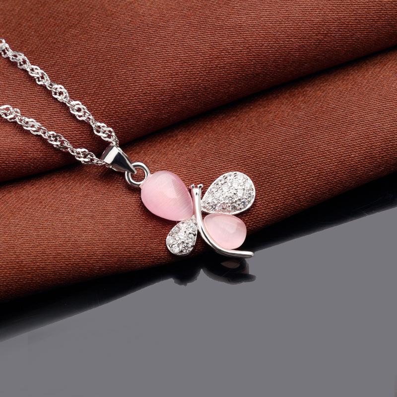 

Линдон Стерлингового Серебра 925 Классическое Женское Ожерелье Кулон Циркон Модный Подарок розовый