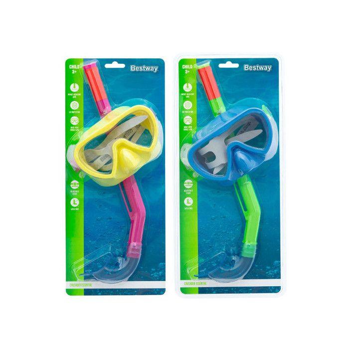 Bestway Junior Mask and Snorkel Set Purge Valve Assorted Color +7 Years Beach and Pool 24032