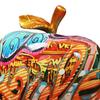 Apple Figurine Sculpture Decoration Resin Statue Collectible with Unique Colorful Painting As A Gift