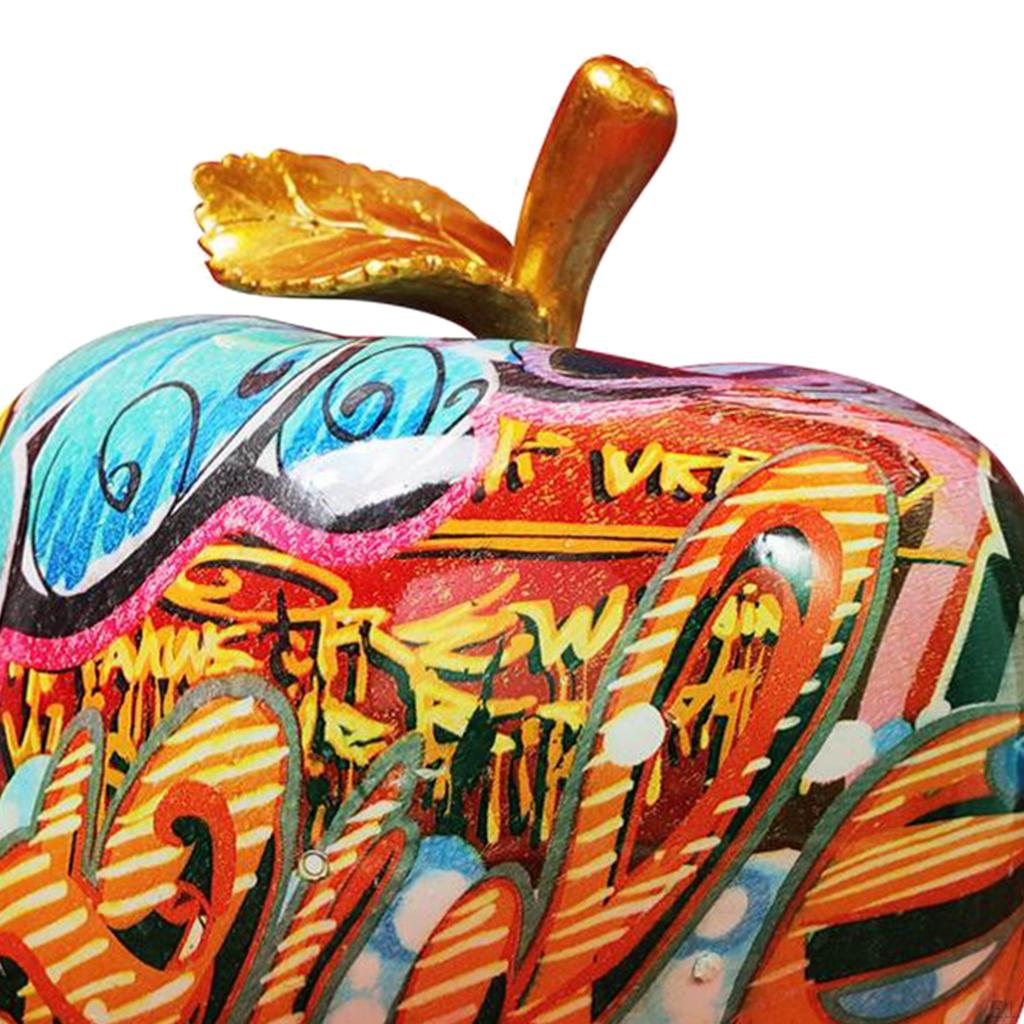 Apple Figurine Sculpture Decoration Resin Statue Collectible with Unique Colorful Painting As A Gift