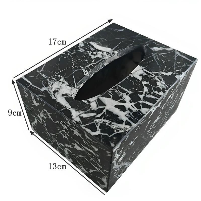 Modern Minimalist Marble-Style Tissue Box Living Room Bathroom Hotel Lounge Premium Paper Towel Holder