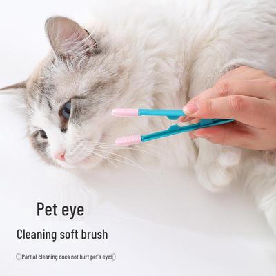 Weiche Katzenaugen- & Fellreinigungsbürste für langes & kurzes Haar