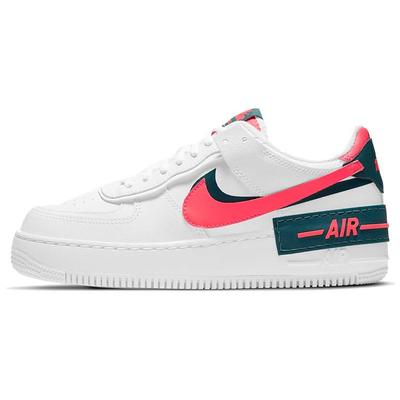 Air Force 1 Shadow Białe Czerwone Słoneczne Damskie Trampki Ciemno-Turkusowo-Zielone DB3902-100