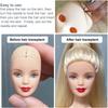 Creative Doll Hair Restoration Set With Wooden Handle And Metal Needle For Custom Hairstyles