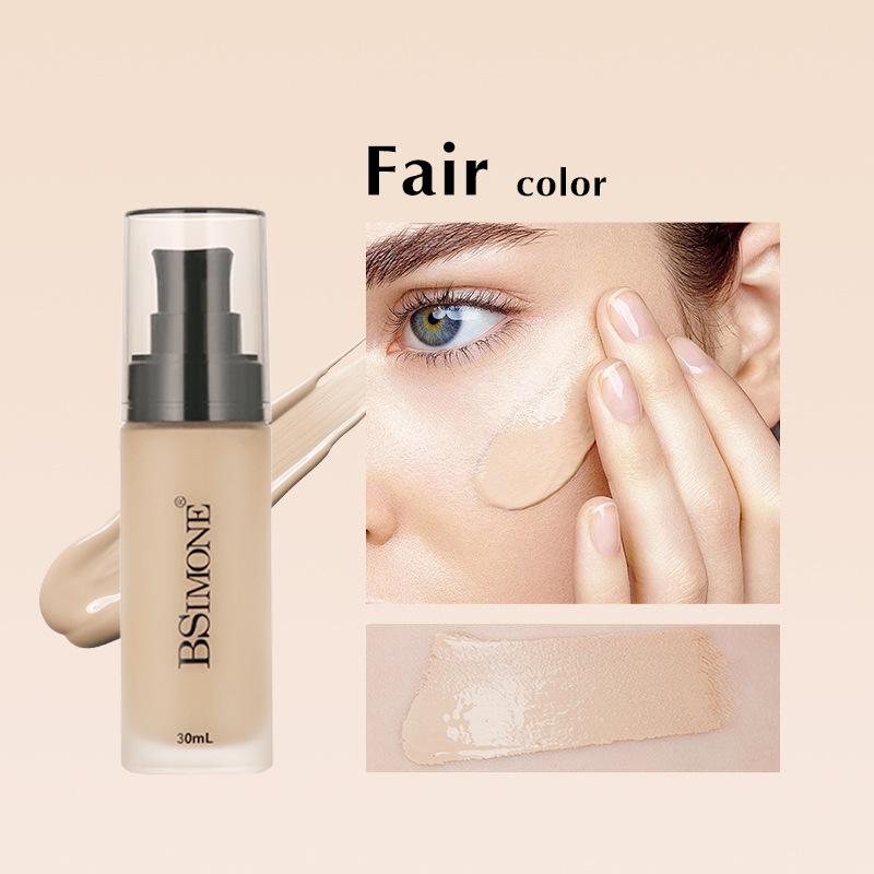 

Bsimone Face Base Liquid Foundation Makeup Concealer Waterproof Brighten Whitening Long Lasting Bb Cream Cosmetics FAIR