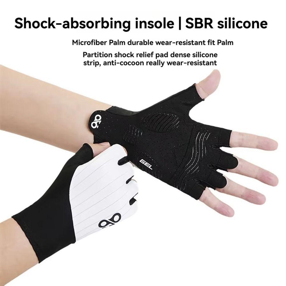 1 Pair Breathable Fitness Gloves Anti-Slip Half Finger Gloves Cycling Gloves  Exercise