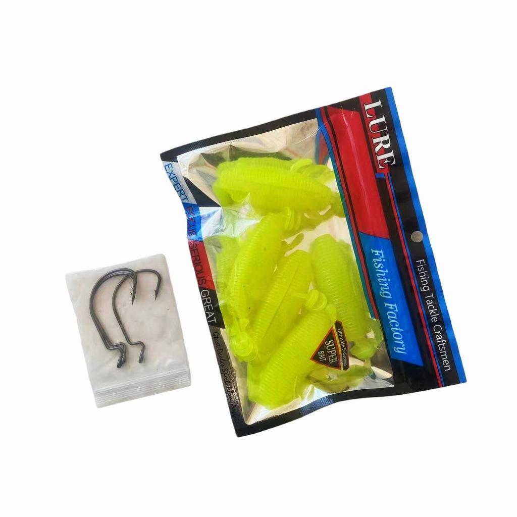 Black Fish Lure: Floating Soft Bait - Imitation Mandarin Fish & Frog for Long Cast Wild Fishing