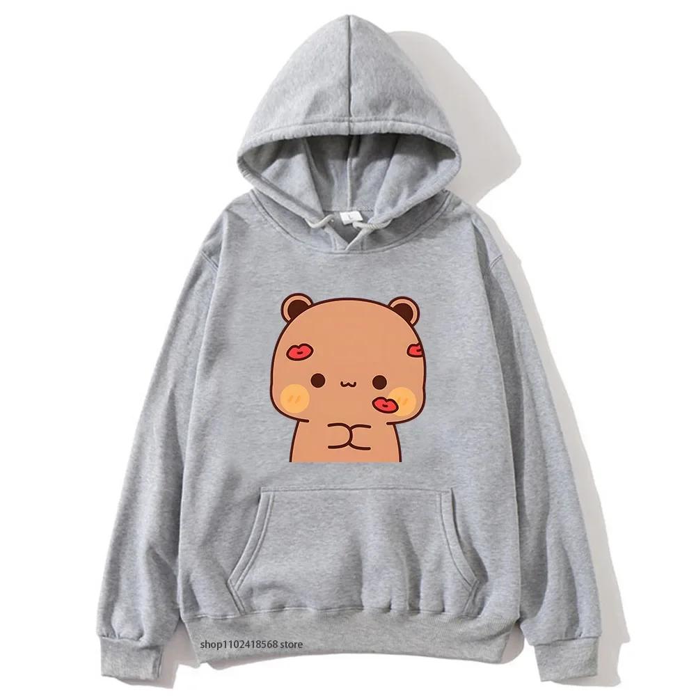 BuBu Kissed DuDu Hoodie Panda Bear Sweatshirt Couple Clothes Men Kawaii Women Tops Four Seasons Casual Streetwear