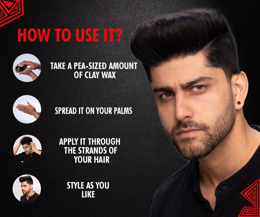 UrbanGabru Rebel Hair Styling Clay Wax for Men Strong Hold Matte Finish 85 Gm Pack of 1