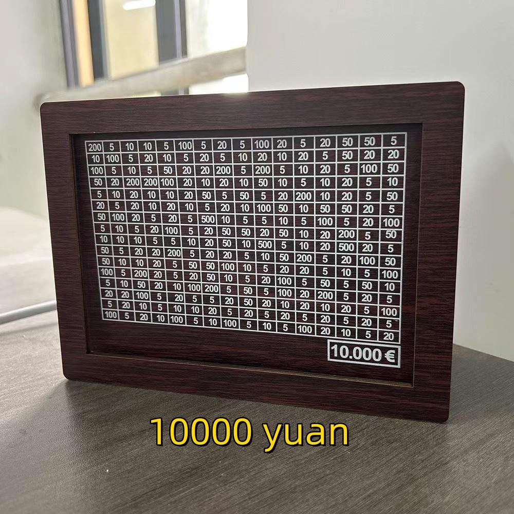 

Копилка для денег номиналом 1000/2000/3000/5000/10000 евро, настольная деревянная банка для сбережений, украшение, план сбережений, можно хранить валюту и монеты