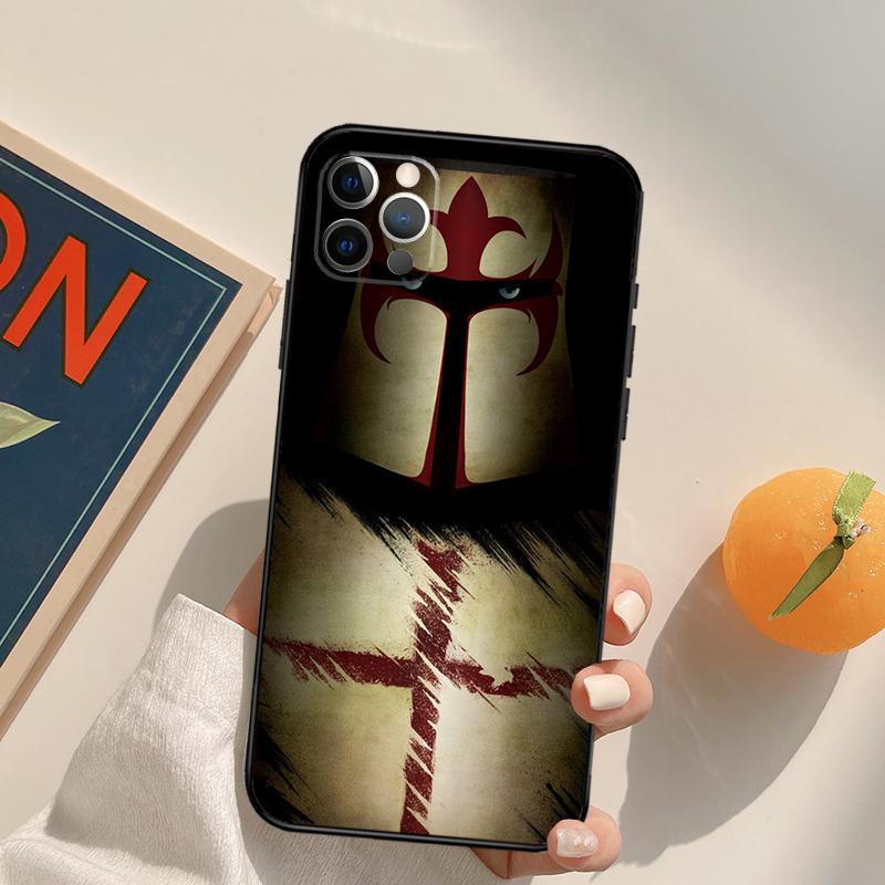 Templar Knight Cover Case For iPhone 16 15 14 Pro Max 15 14 13 12 11 Pro Max XS 12 13 Mini 15 Plus Fundas