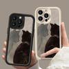 Oil painting cat design pattern Phone case iPhone 15 Pro Max 11 12 13 16 14 Plus Soft Silicone Protective Case