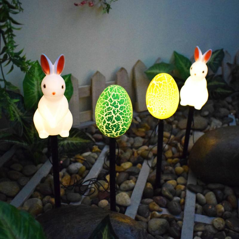 Luci Solari di Pasqua per Esterno Impermeabili Luci a Forma di Coniglio per Sentieri Decorazioni Pasquali Decorazioni Giardino Esterno Veranda Prato Decorazione per l'Ingresso