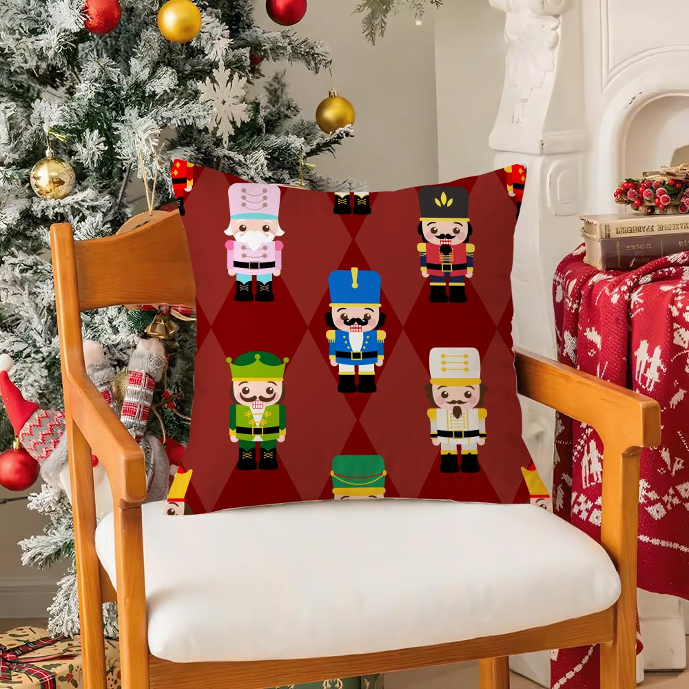 Classic Cartoon Nordic Toy Characters Pillow Case Silky Short Plush With Invisible Zipper Dustproof Sofa Cushion Cover