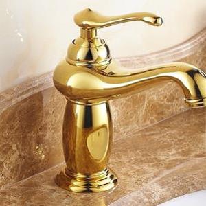 . New Arrival Bathroom Gold Basin Faucet Gold Finish Brass Mixer Tap with Ceramic Torneiras Para Banheiro