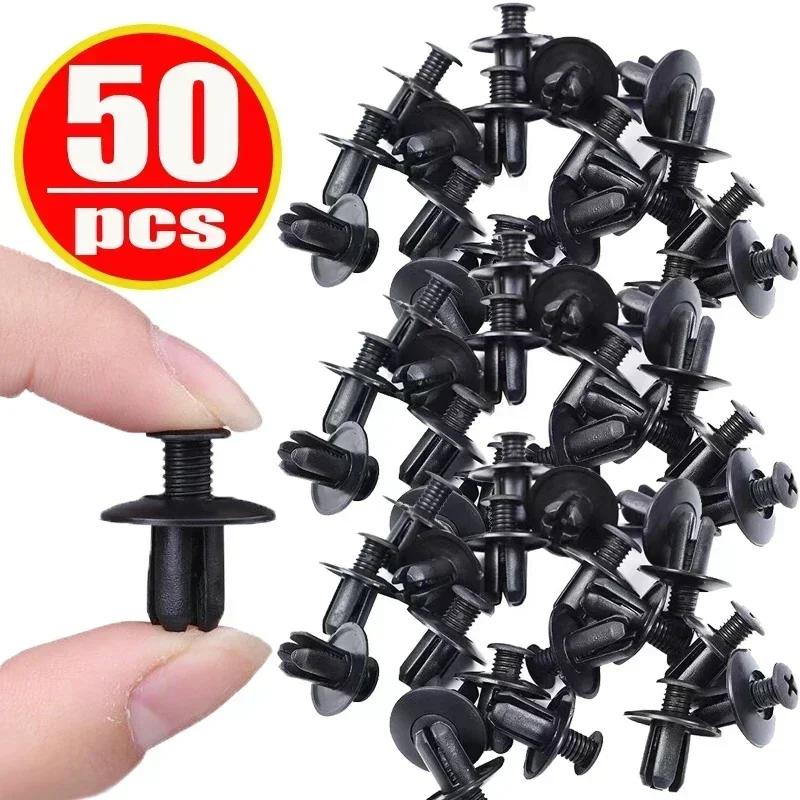 5-200pcs Plastic Rivets Fasteners Screw 8mm Car Bumper Fender Trim Panel Retainer Fasteners Clips Car Accessories