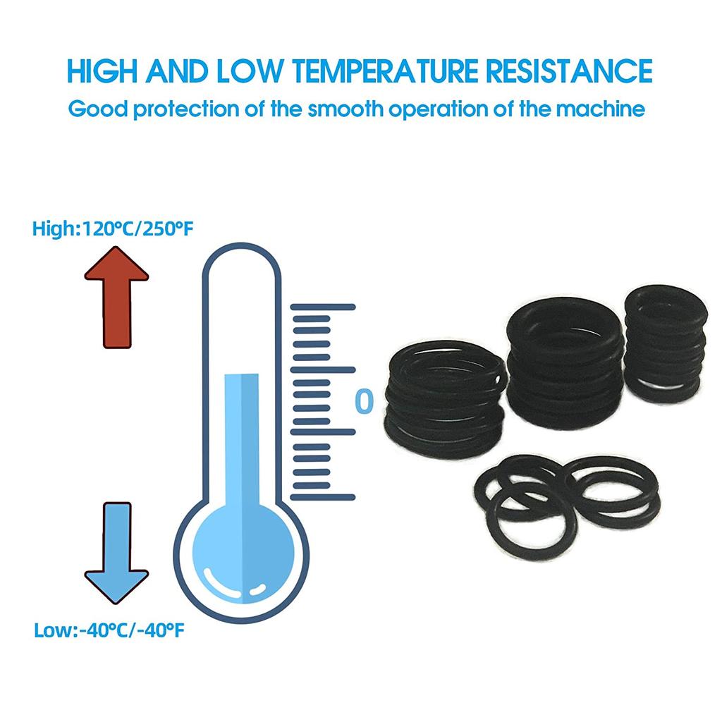 740pcs Rubber O Ring Assortment Kits 24 Sizes Sealing Gasket Washer Made of Nitrile Rubber NBR for Automotive Repair, Plumbing