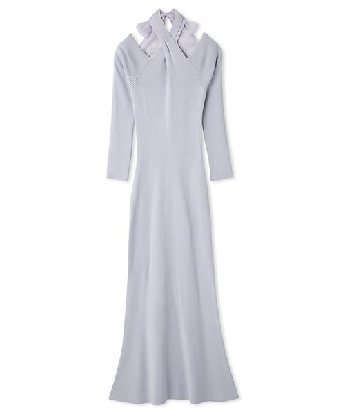 Snidel Front Cross Knit Dress SWNO251064 SAX Women's