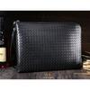 2025 Men's Genuine Leather Bag Embossed Woven 13" Laptop Briefcase 2-in-1 Handheld Shoulder Envelope Bag Practical Business Gift Commute Messenger Bag
