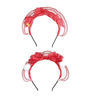 Fascia Elastica per Capelli con Design a Fiocchi Rossi Copricapo in Tessuto Decorazione per Capelli Moda per Lavoro Eventi e Feste