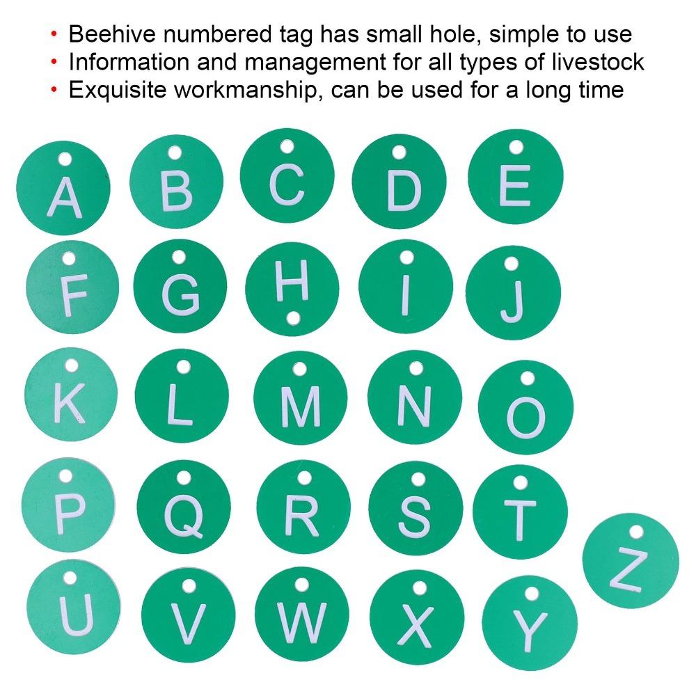 26Pcs ABS Numbered Beehive Tags Wear Resistant Beekeeping Identification Tags Garden Beekeeping