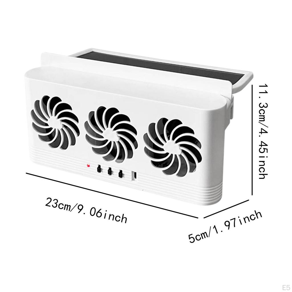 Car Fan Window Vent Cooling Auto USB Driver for Automobile Trucks