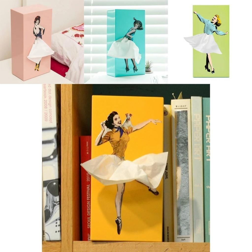 Adorable Marilyn Monroe Skirt Girl Tissue Box Cartoon Decorative Paper Holder