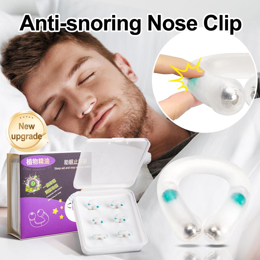 Anti-snorkeenhet Magnetisk Snorkestopper Silikonhjelpemiddel Neseutvidere Forbedre Søvnhjelpemiddel Apnébeskyttelse Nattapparat med Etui