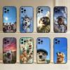 Husă Telefon Pui Drăguț și Adorabil Husă Telefon Pentru iPhone17,16,15,14,13,12 Plus,Max Silicon Moale Capac Negru