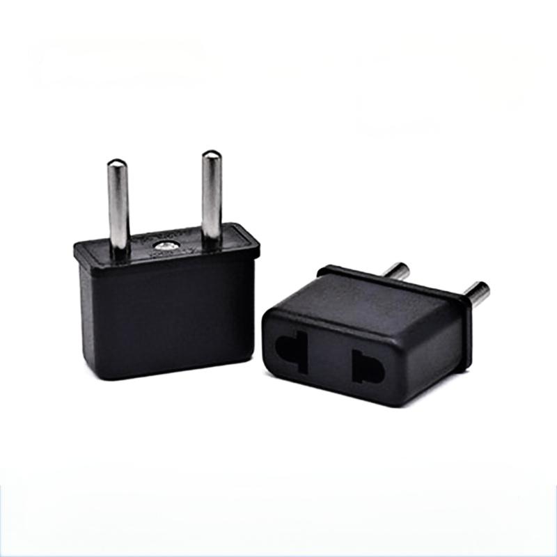 EU US UK AU Mini Dull Polish Power Plug Adapter Travel Plug Converter Outlet Wall Power Converter (Black)