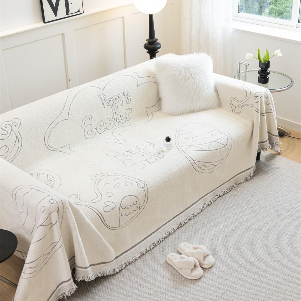 Copridivano Dreamland Copridivano in Tessuto Asciugamano per Divano Bifacciale Copridivano Universale per Tutte le Stagioni Divano a Tre Posti