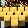 Flameless Votive Candles Battery Operated 200+ Hours Flickering Led Electric Tealights for Wedding Christmas Table Centerpieces