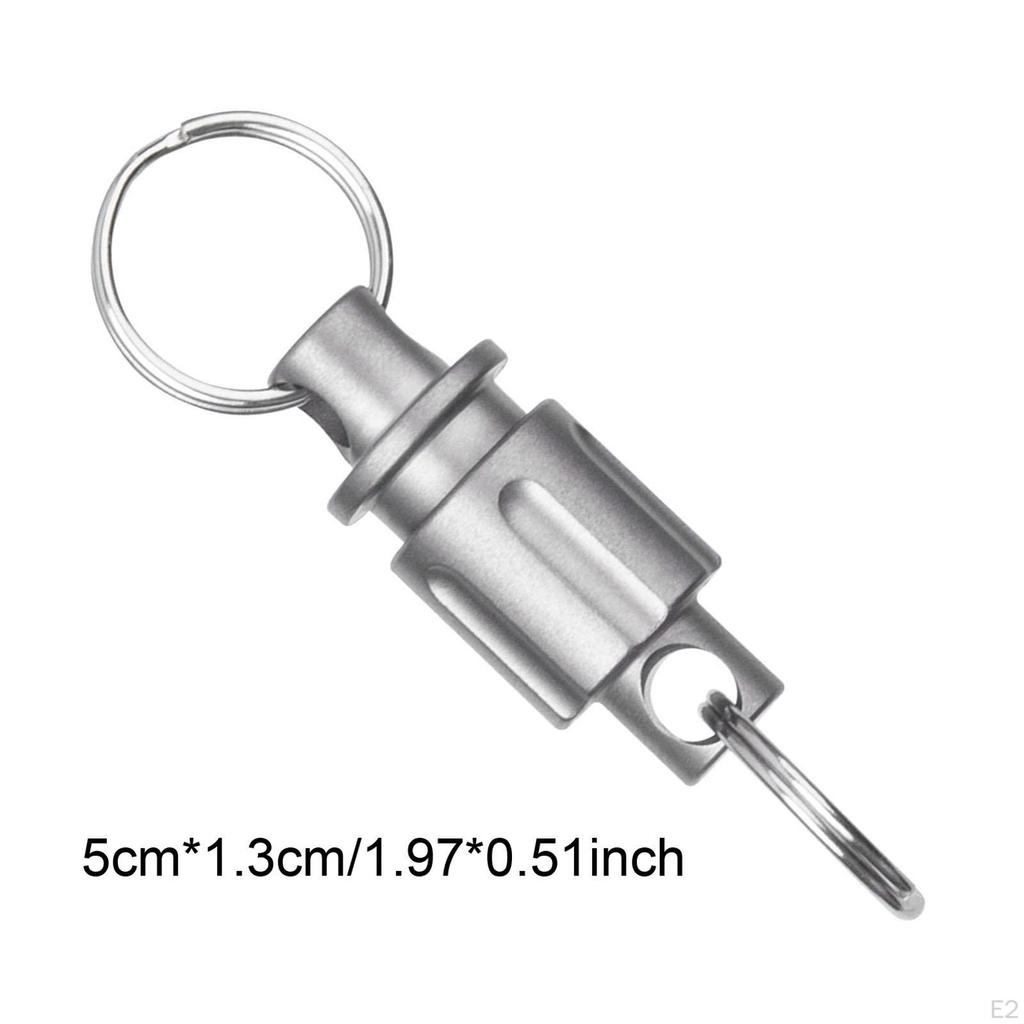 Titanium Quick Release Keychain Car Key Holder with Rings Detachable for Picnic