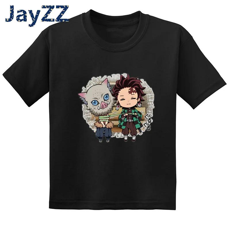 Children's Demon Slayer Anime Cartoon T-Shirt Fun Kids' Clothing Baby Boys and Girls Summer Fashion T-Shirt