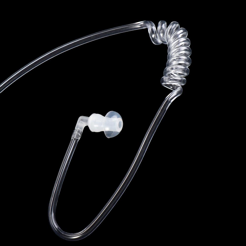 Monitor Walkie Security Anti Radiation Single Stereo Mobile Phone with Air Pipe 3.5mm Spring Earphone Headset Earbuds Earpiece