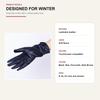 Damen Lange Lammlederhandschuhe Fleecegefüttert Warm Winter Touchscreen Elegante Handschuhe für Tägliches Pendeln Party