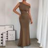 Women's Fish Tail Dress Sexy Ruched Sleeveless Ruched Waistline Party Dress