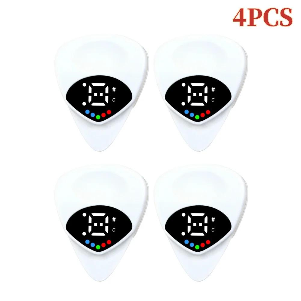 1-5PCS Guitar Picks Tuner Guitar Tuner for Acoustic Guitars & Electric Guitars 2-in-1 Digital Electronic Tuner Acoustic Guitar T