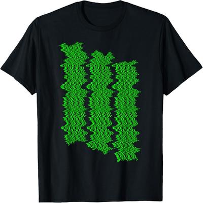 T-shirt à motif rayé noir et vert citron