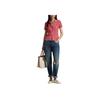Polo Ralph Lauren SS25 Zopfmuster Slim Fit Kurzarmpullover Damen Oberteile Wolkenrosa WMPOSWENDW20393-600