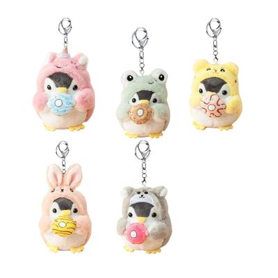 Adorable Penguins Keychain for Women Girls Handmade Soft Plush Animal Keyring For Bag Decoration And Keys