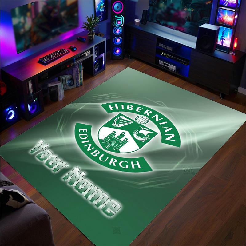 Crystal Velvet Rug Hibernian FC Print Custom Name Text Floor Mat Home Decor