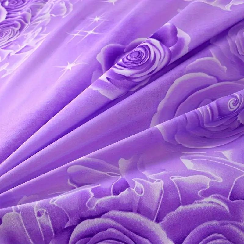 3PC Printed Bed Skirt Set 1Bed Skirt+2Pillowcases Floral Lace Bed Skirt Breathable Soft Bed Cover Bedding Set 360 ° Anti Slip Mattress Protector Cover