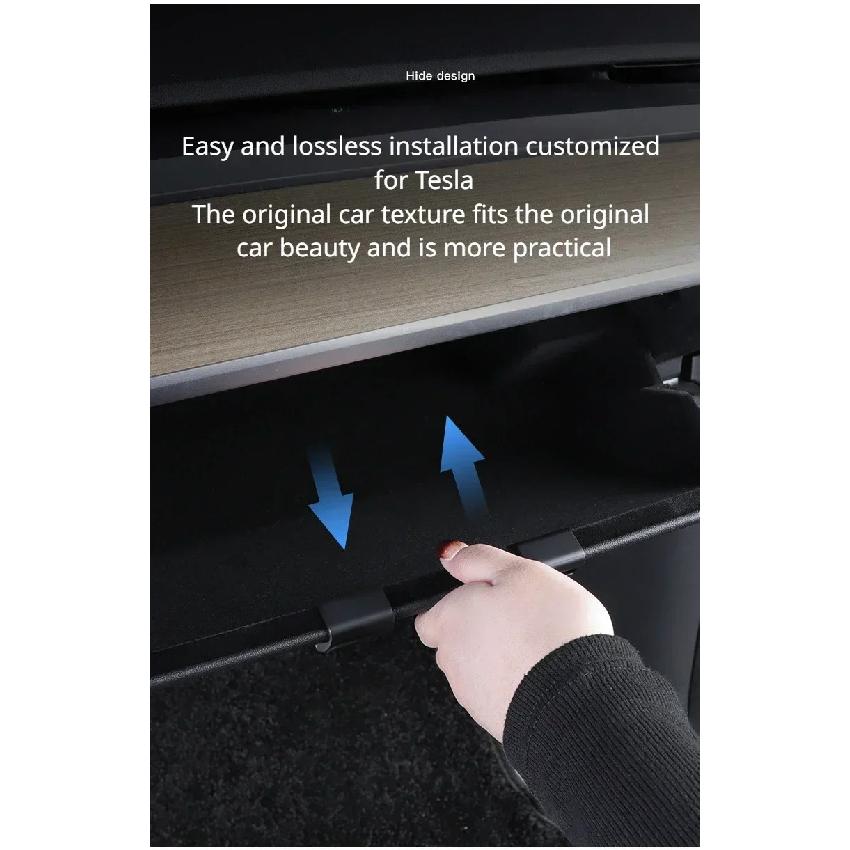 Glove Box Hidden Hook For Tesla Model Y 2023-2024 Auto Accessories Passenger Purse Bag Hanger Interior Storage Umbrella Holder
